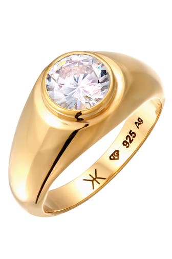KUZZOI Ring Zirkonia Weiß 925 Sterling Silber Gold