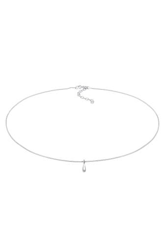 ELLI Kette Tropfen Drop Anhänger Zart Schlicht 925 Silber Silber