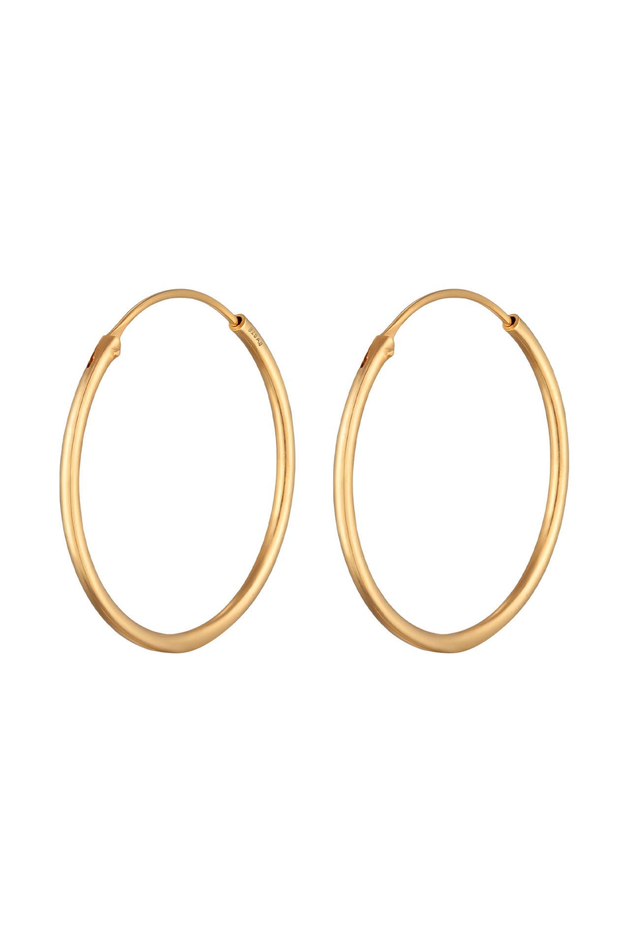 ELLI Ohrringe Creolen Rund Basic Klassisch 925 Silber Gold, Bild 1