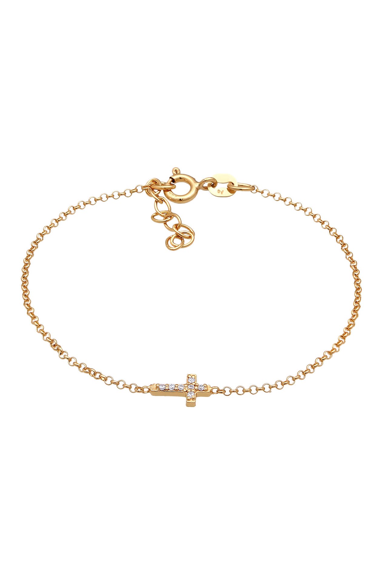 ELLI Armband Mädchen Kreuz Zirkonia Symbol 925 Silber, Bild 1