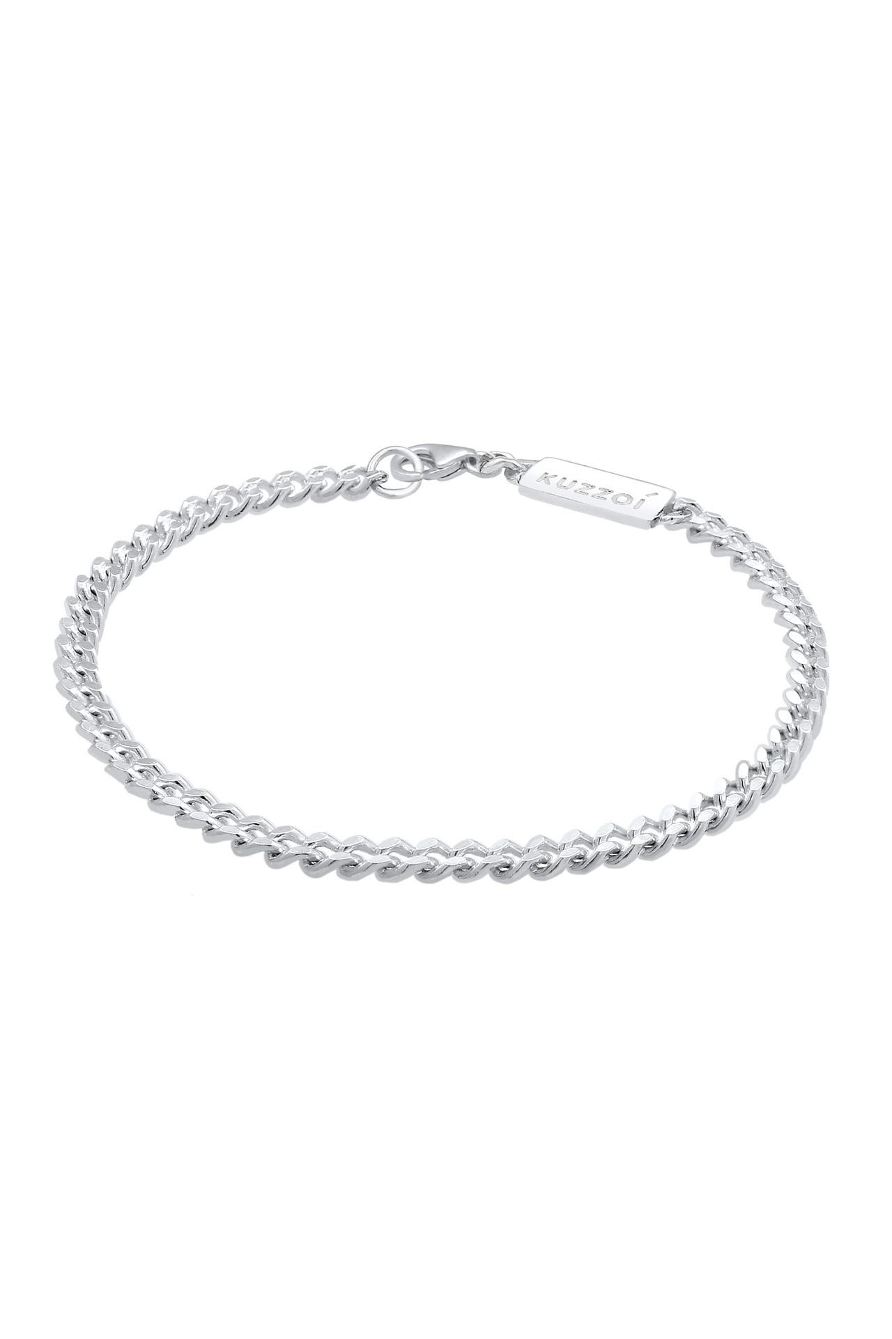 KUZZOI Armband Basic Herren Panzerkette 925 Silber, Bild 1