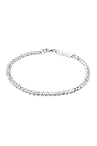 KUZZOI Armband Basic Herren Panzerkette 925 Silber