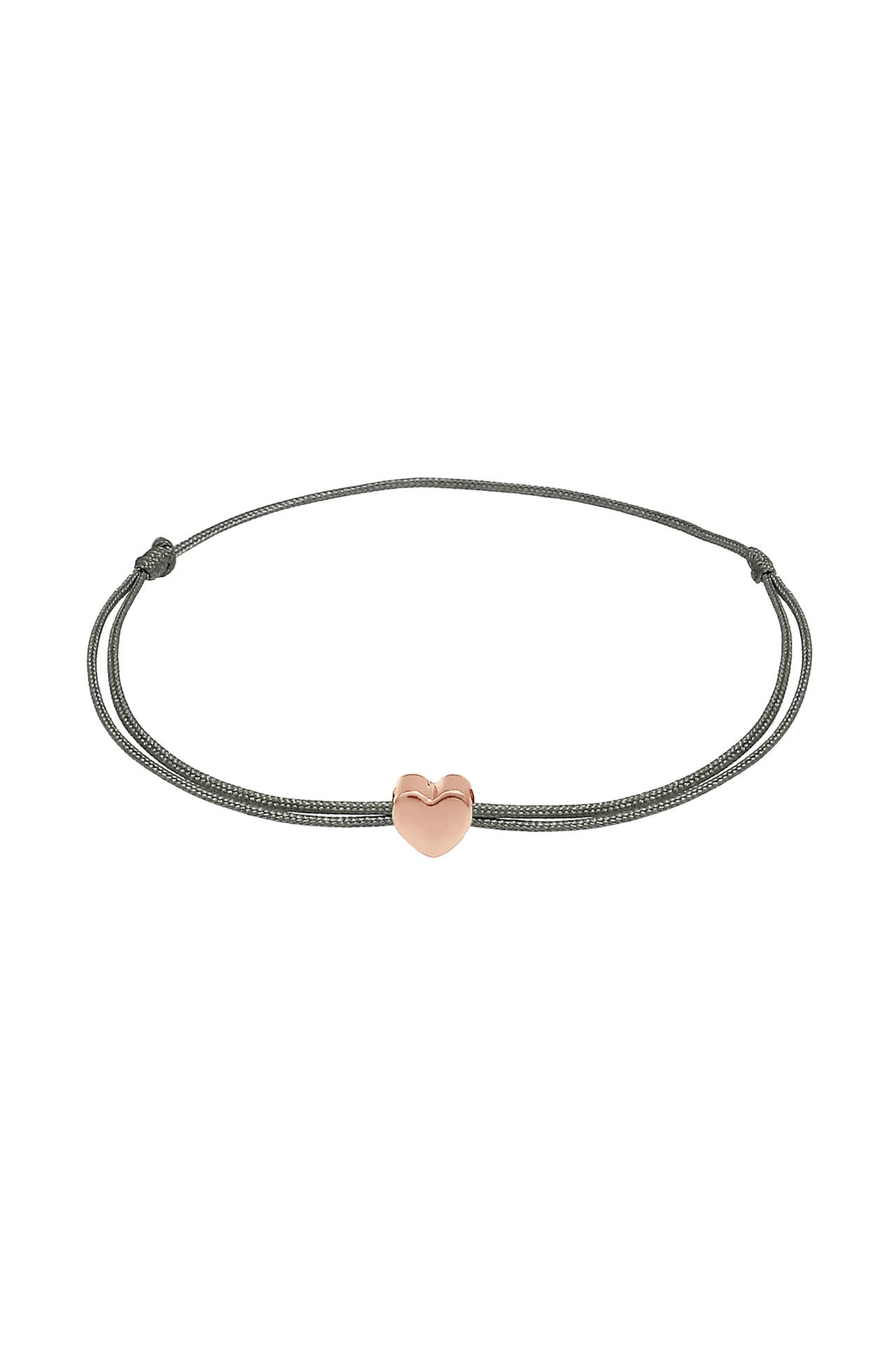 ELLI Armband Herz Liebe Textil Romantik 925 Silber Rosegold, Bild 1