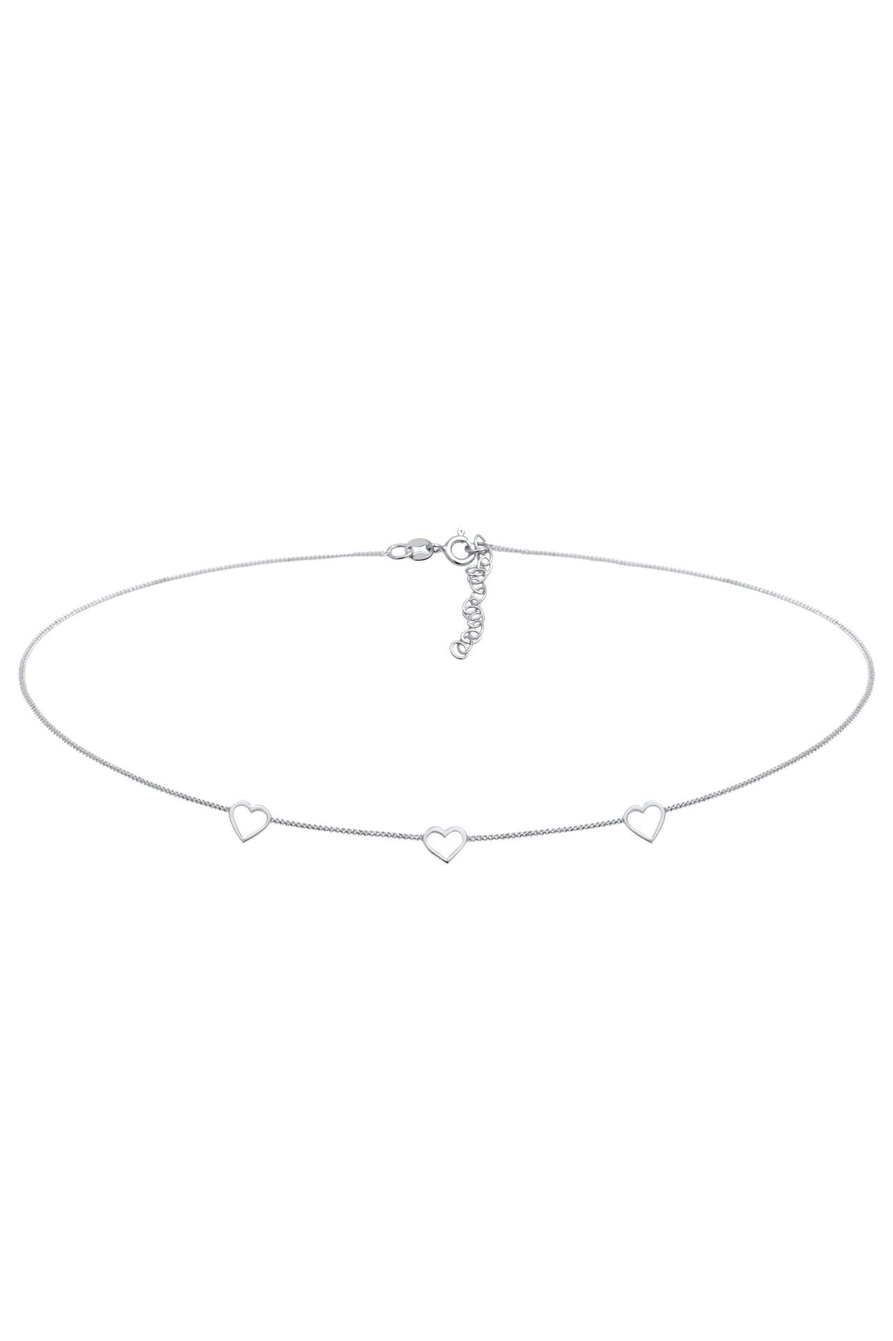 ELLI Kette Choker Herz Cut Out Liebe Romantik 925 Silber Silber, Bild 1