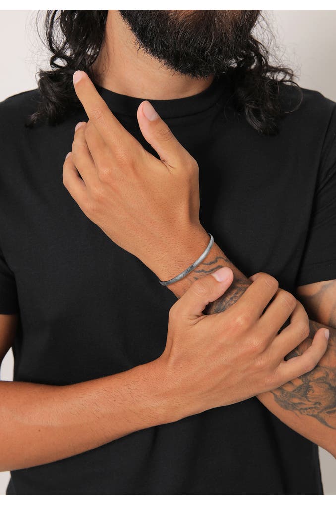 Schlangenkette online KUZZOI | kaufen 925 günstig - Fischgräte Flach » Outletcity Elegant Silber Armband
