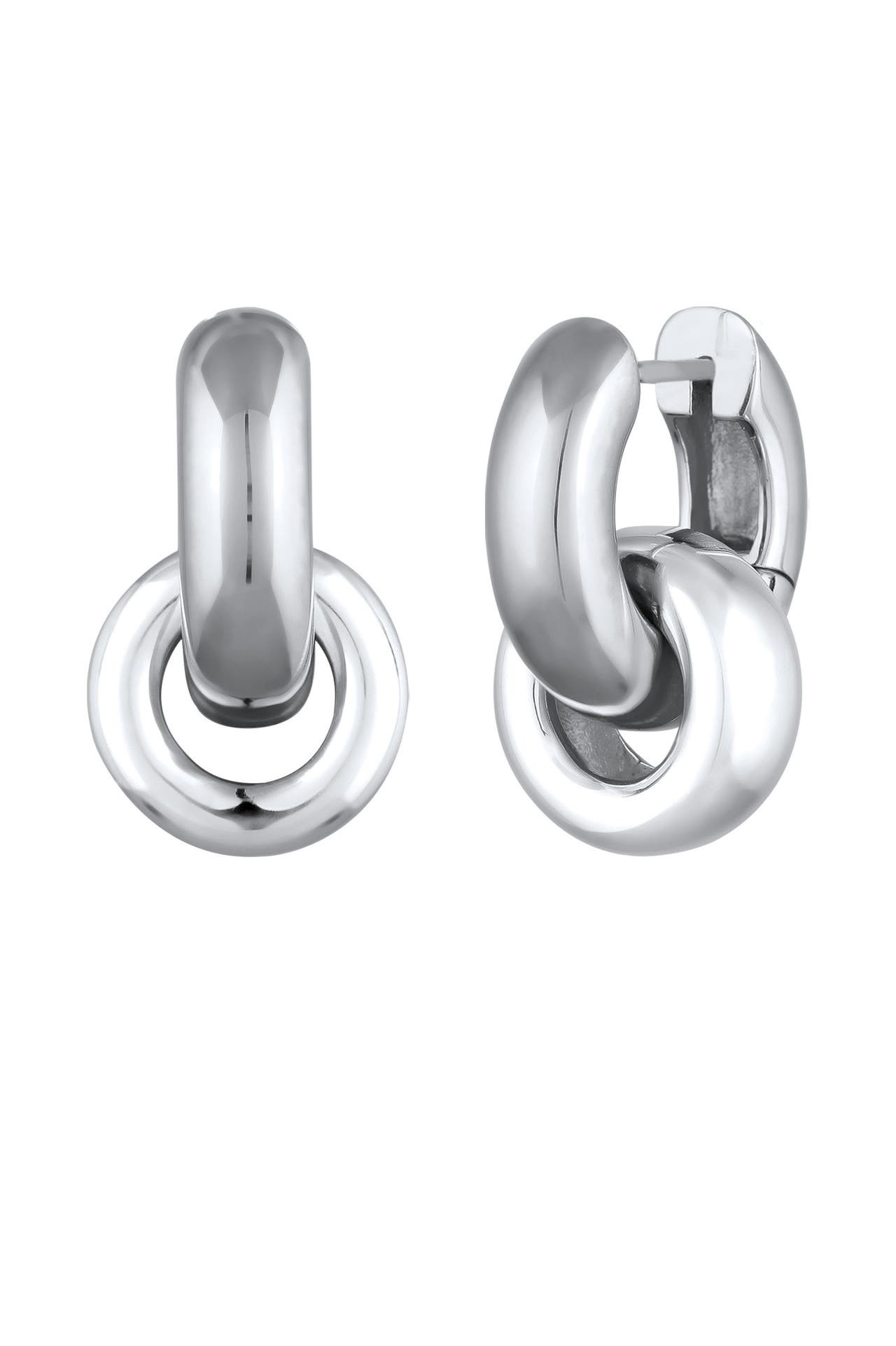 ELLI Ohrringe Creolen Einhänger Kreis 925 Sterling Silber Silber, Bild 1
