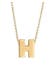 Kette Buchstabe H Initialen  925 Sterling Silber Gold