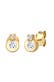 Ohrringe Ohrstecker Kreis Topas Diamant Weiß (0.03 ct) 585 Gelbgold Gold