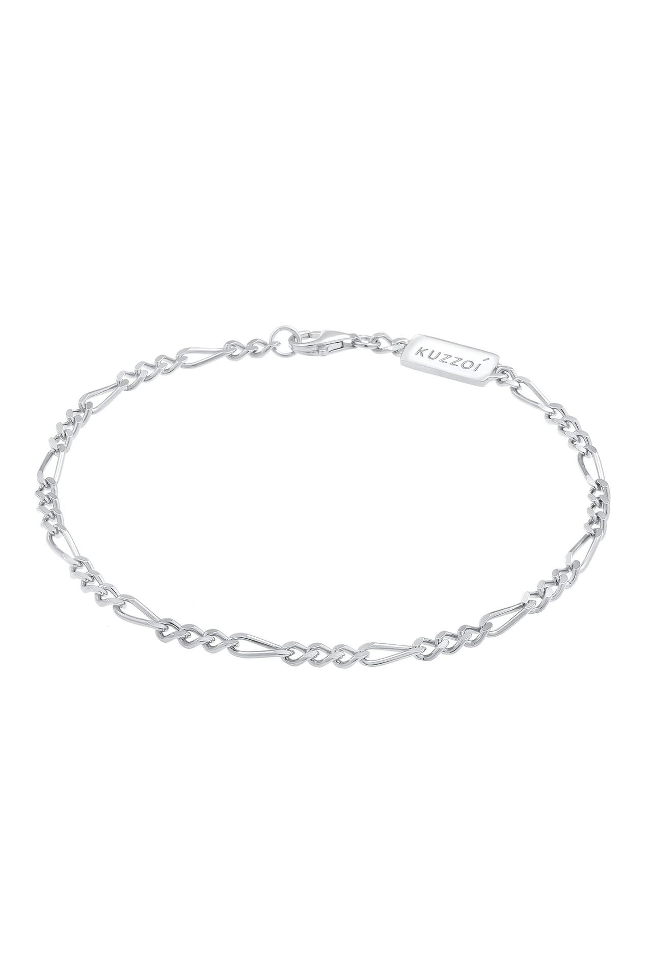 KUZZOI Armband Figaro Massiv Basic 925er Silber, Bild 1