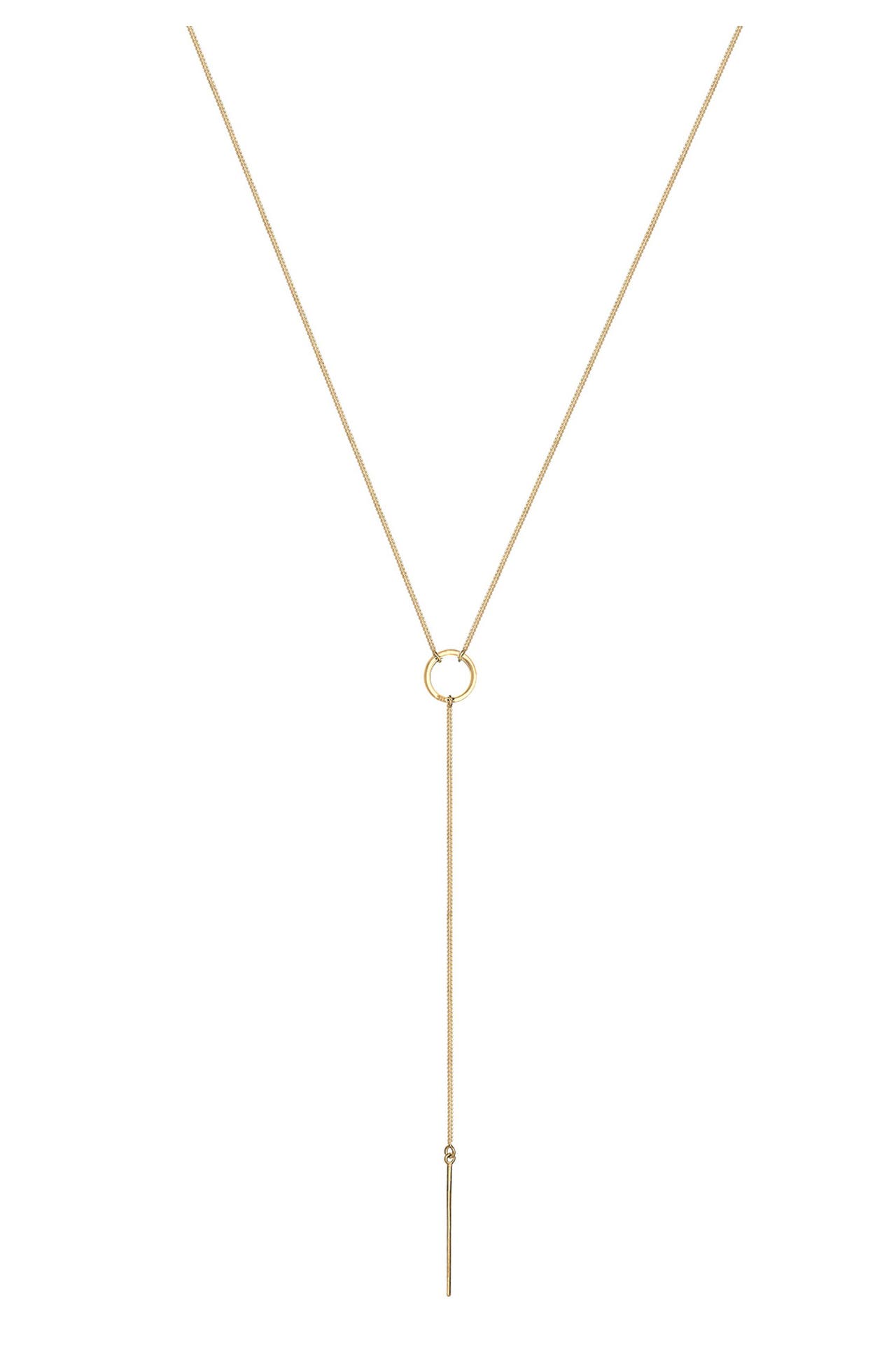 ELLI Kette Y-Kette Trend Minimal 925 Silber Gold, Bild 1