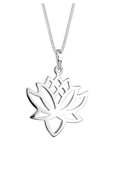 ELLI Kette Lotus Blüte Talisman Blume 925 Silber Silber