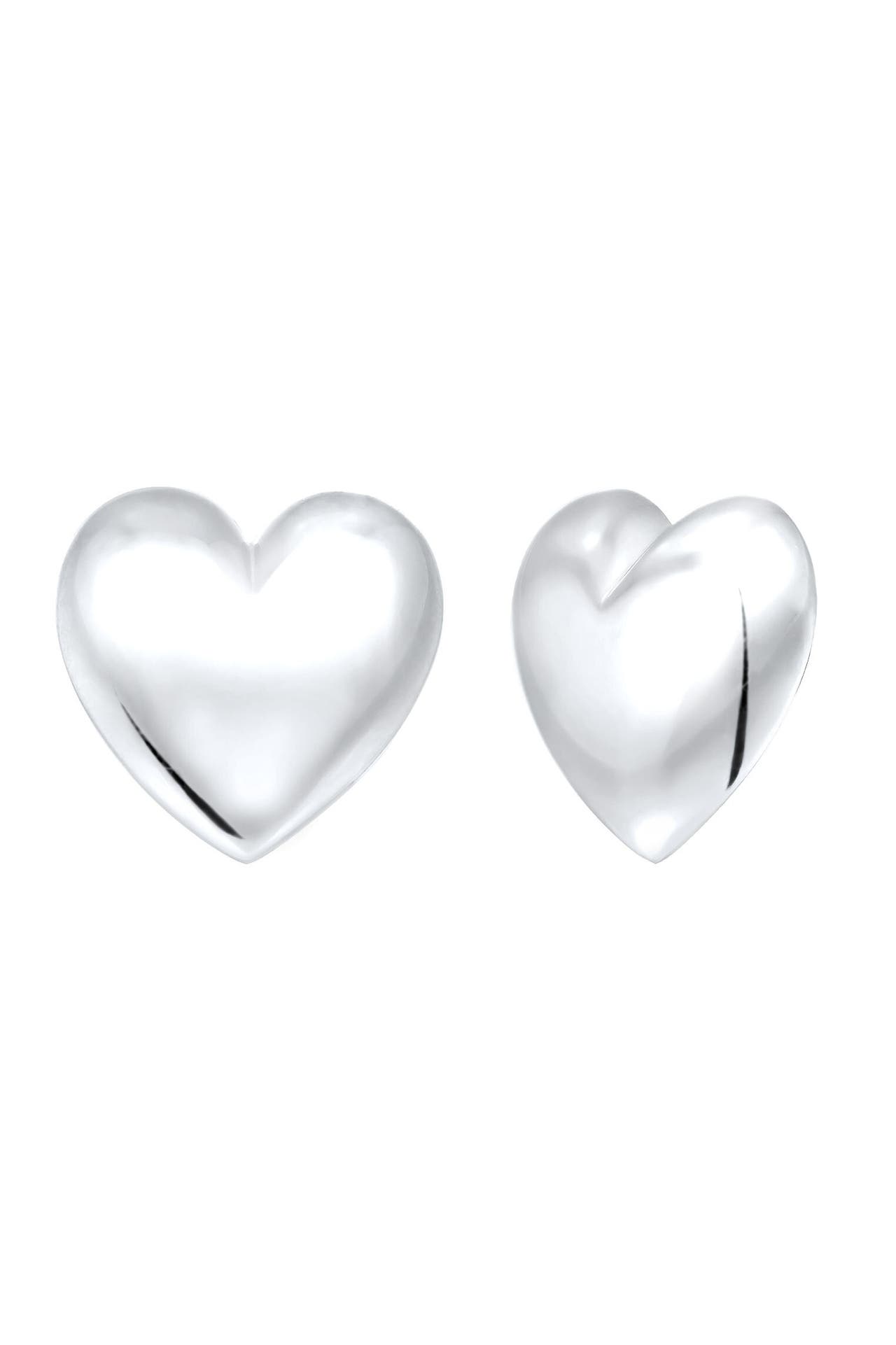 ELLI Ohrringe Herz Statement 925 Sterling Silber Ohrstecker Silber, Bild 1