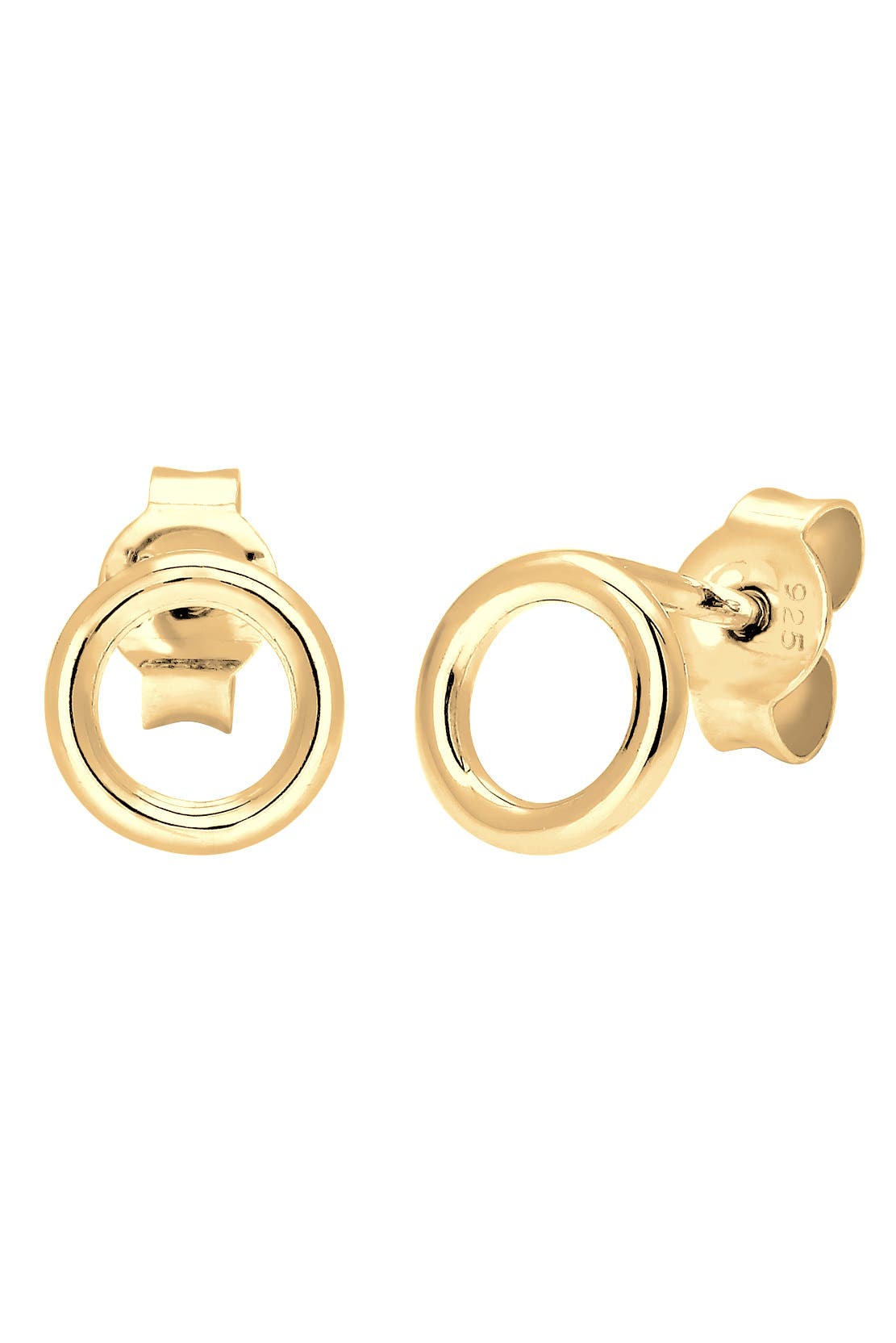ELLI Ohrringe Basic Kreis Geo Minimal Filigran 925 Silber Gold, Bild 1