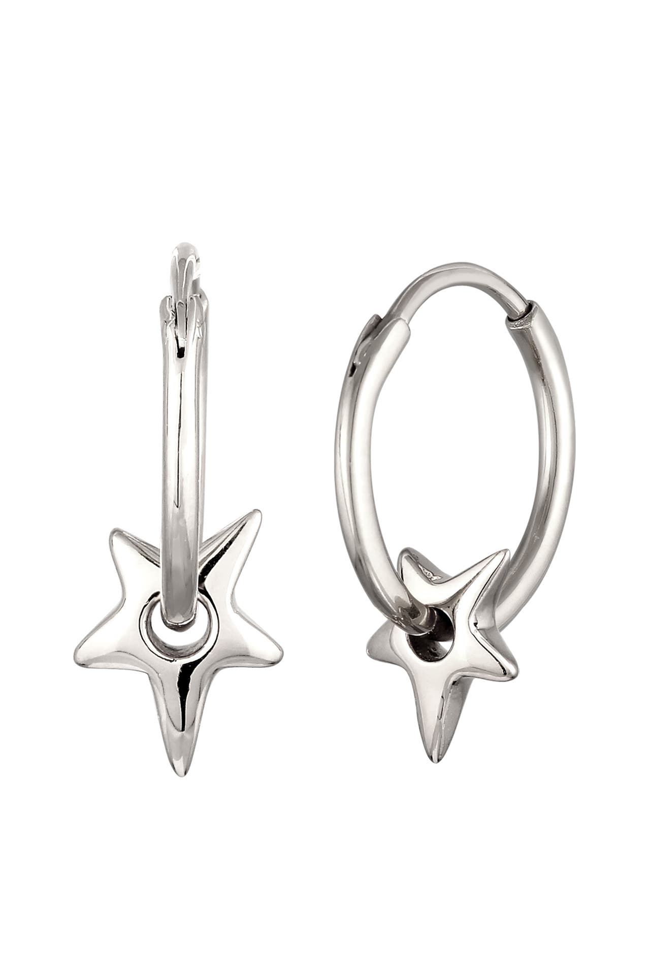 ELLI Ohrringe Creolen Einhänger Stern 925 Sterling Silber Silber, Bild 1