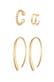 Ohrringe Basic Set Creolen Earcuff Blogger Trend 925 Silber Gold