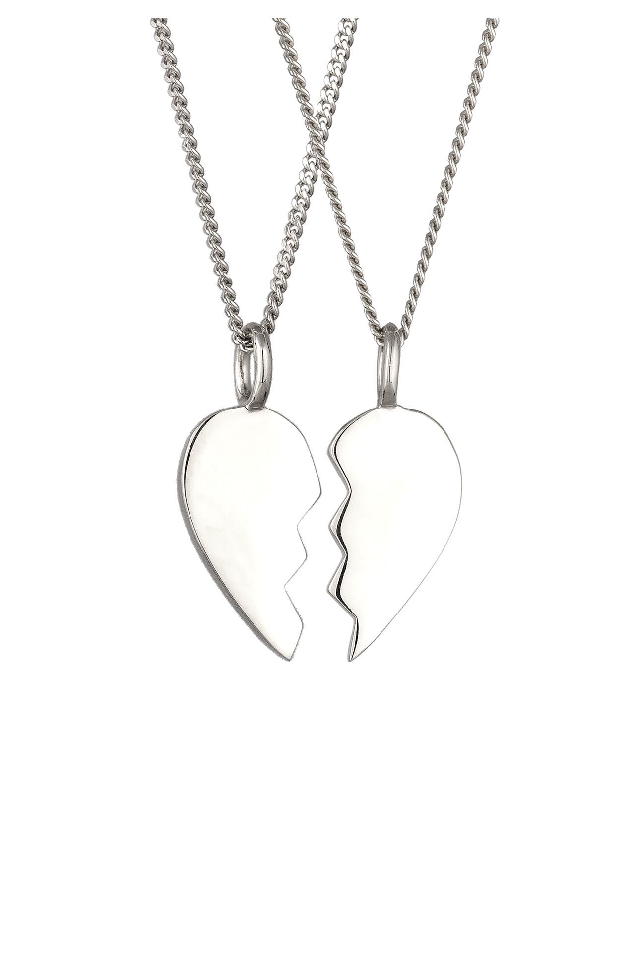 ELLI Schmuckset Set mit geteilten Herz 925 Sterling Silber Silber, Bild 1