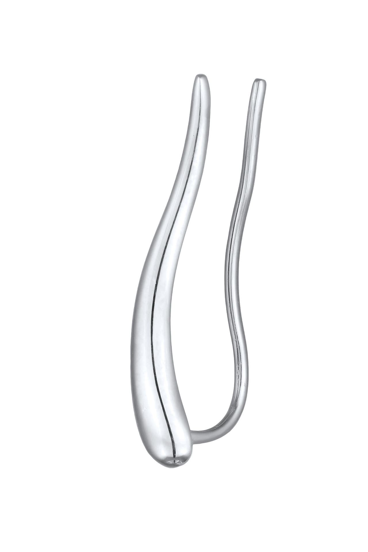 ELLI Ohrringe Single Earclimber Ohrklemme Geschwungen 925 Silber (1 Stück) Silber, Bild 1