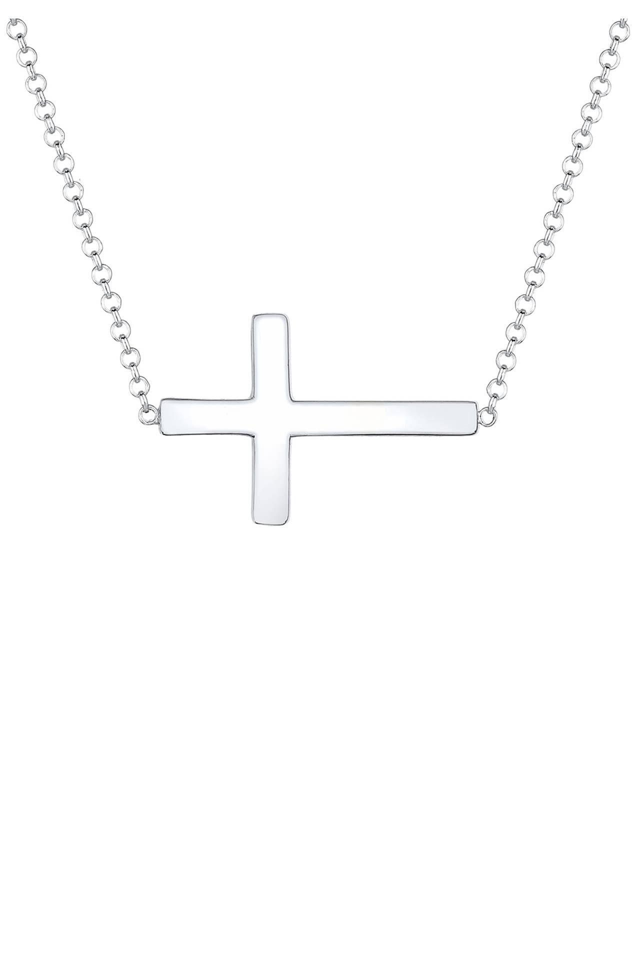 ELLI Kette Kreuz Faith 925 Sterling Silber Kommunion Silber, Bild 1
