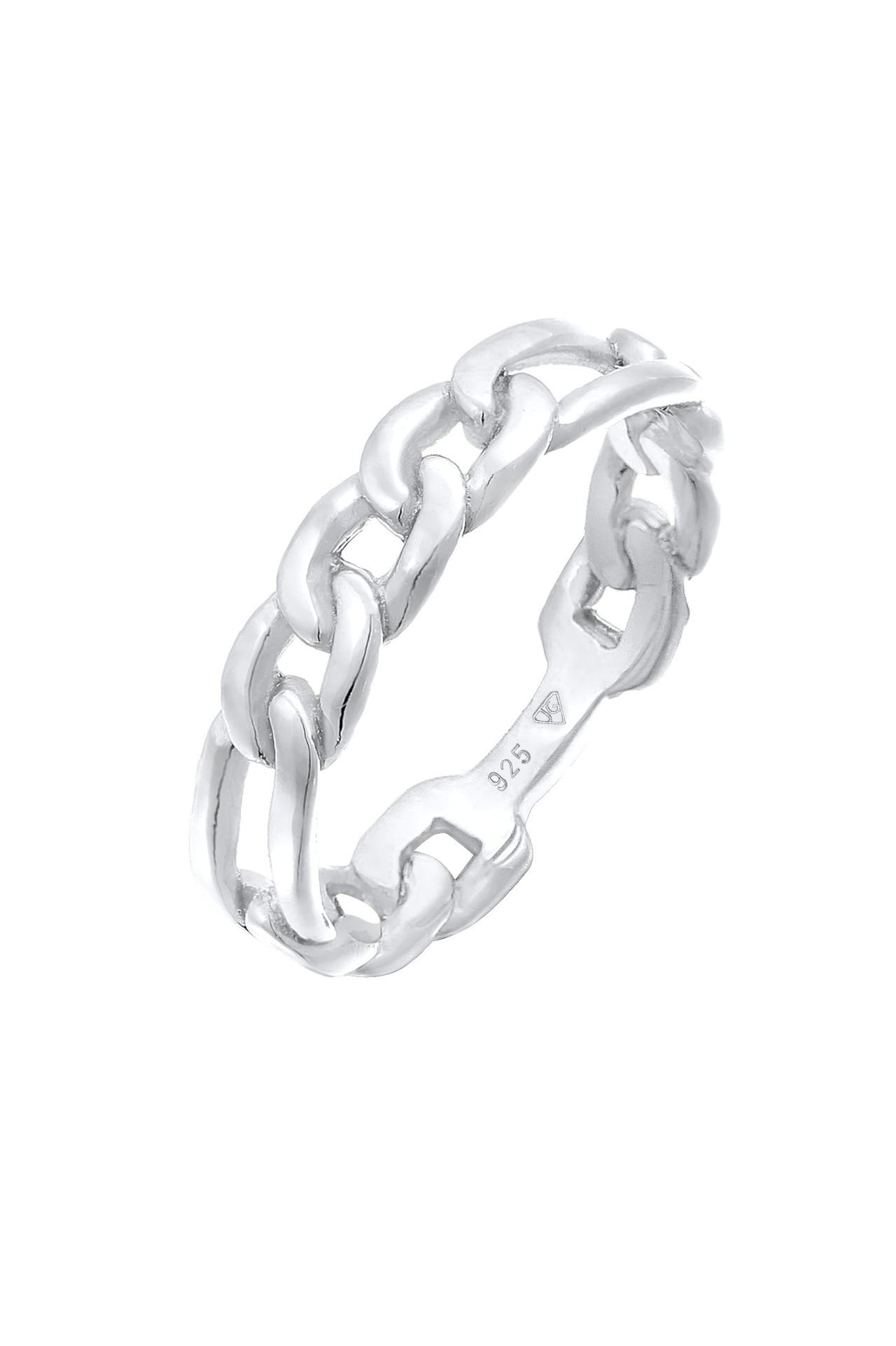 ELLI Ring Bandring Figaro Panzer Glieder Chunky 925 Silber Silber, Bild 1