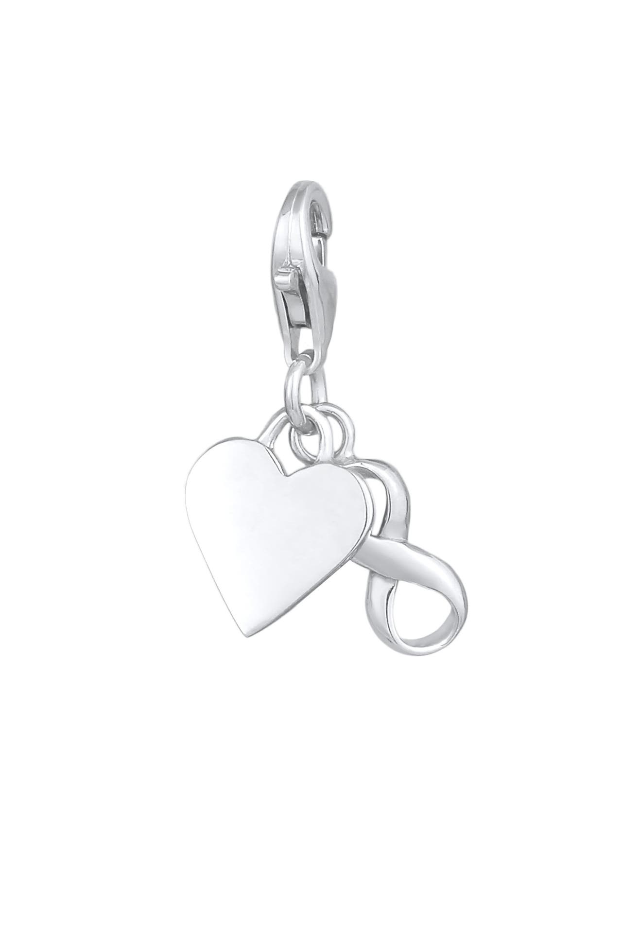 NENALINA Charm Herz Infinity Symbol Anhänger Basic 925er Silber, Bild 1