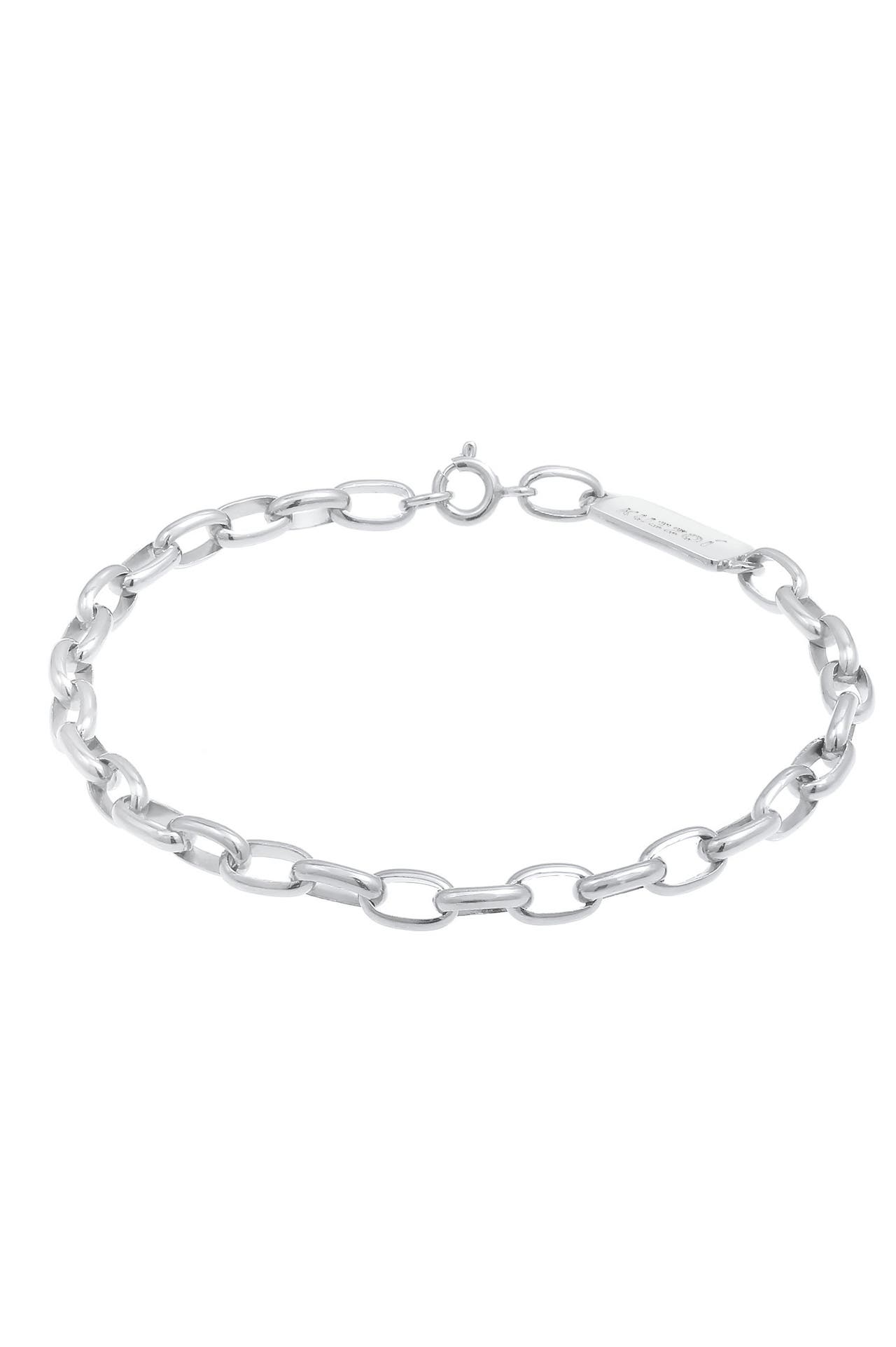KUZZOI Armband Herren Gliederkette Oval Basic 925 Silber Silber, Bild 1