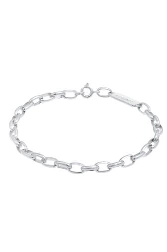 KUZZOI Armband Herren Gliederkette Oval Basic 925 Silber Silber