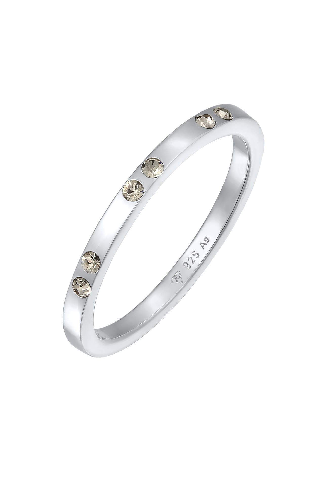 ELLI Ring Kristalle 925 Sterling Silber Grau, Bild 1