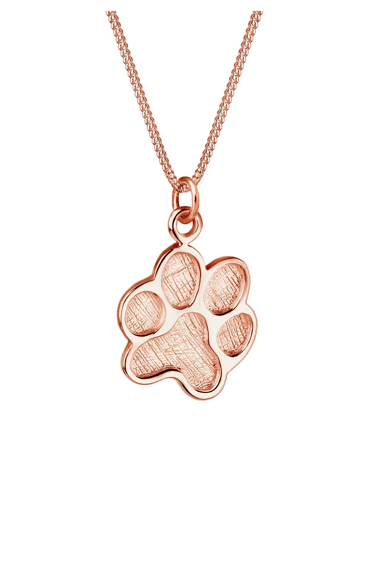 ELLI Kette Pfote Symbol Hund 925 Silber Rosegold, Bild 1
