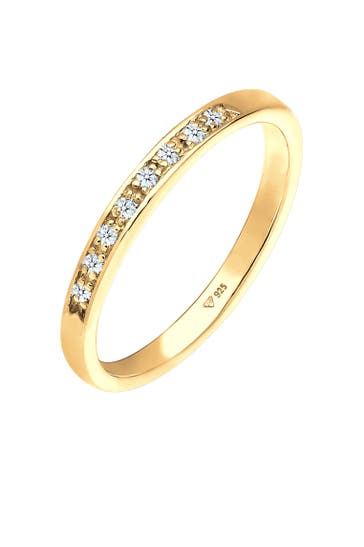 ELLI DIAMONDS Ring Diamant (0.04 ct) Verlobung Beisteckring Silber