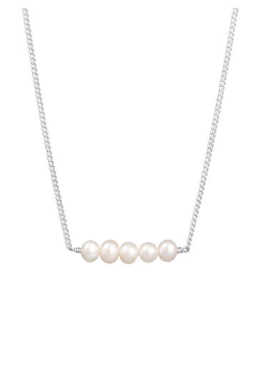 KUZZOI Kette Süßwasserperlen Elegant 925 Silber Silber