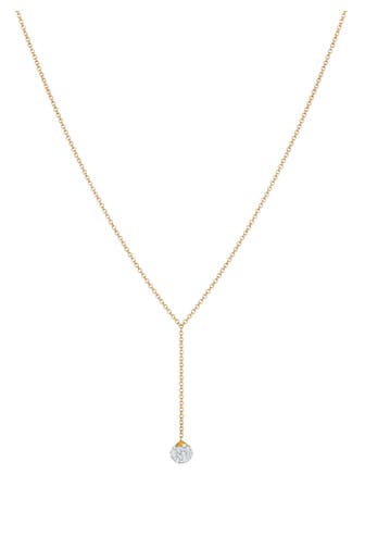 ELLI Kette Y-Kette Kugel 925 Silber, mit Kristallen von Swarovski® Gold