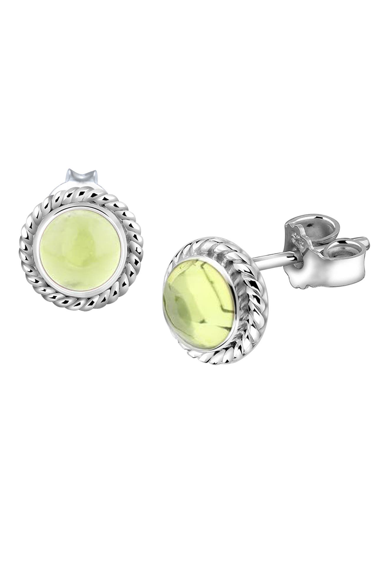 NENALINA Ohrringe Peridot Geburtsstein August Trend Edel 925 Silber Gelb, Bild 1