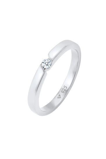 ELLI DIAMONDS Ring Verlobungsring Diamant (0.06 ct.) 925 Silber Silber