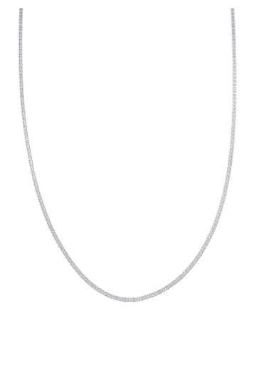 KUZZOI Kette Herren Stäbchenpanzerkette Basic 925 Silber Silber