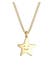 Halskette Kinder Stern mit Smiling 925 Sterling Silber vergoldet