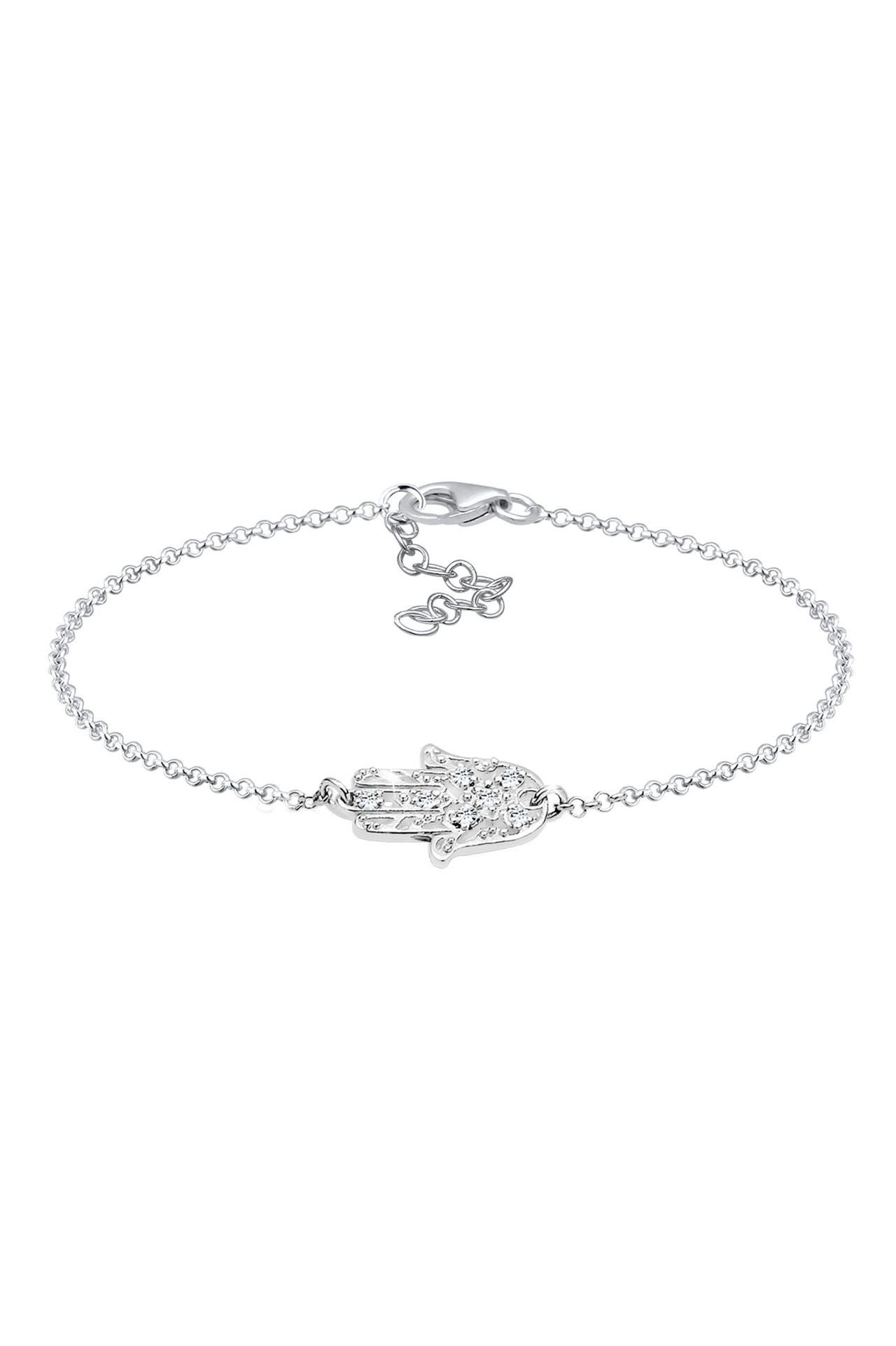 ELLI Armband Hamsa Hand der Fatima 925 Silber, mit Kristallen von Swarovski® Silber, Bild 1