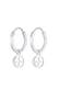 Ohrringe Creolen Peace Boho Symbol 925 Silber Silber