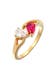 Ring Zirkonia Rubin Infintiy 925 Silber vergoldet Gold