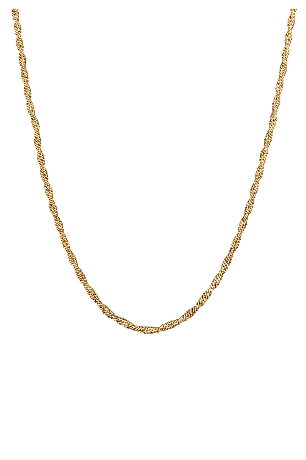 KUZZOI Kette Herren Basic Kordelkette Gedreht 925 Silber Gold, Bild 1