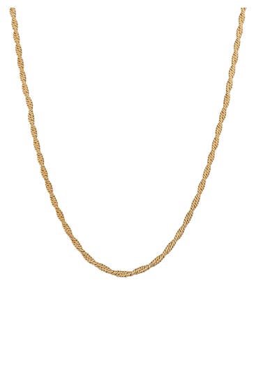 KUZZOI Kette Herren Basic Kordelkette Gedreht 925 Silber Gold