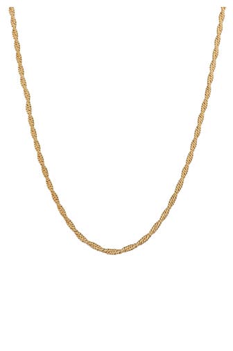KUZZOI Kette Herren Basic Kordelkette Gedreht 925 Silber Gold