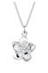 Kette Frangipani Kristalle Weiß 925 Sterling Silber Weiß