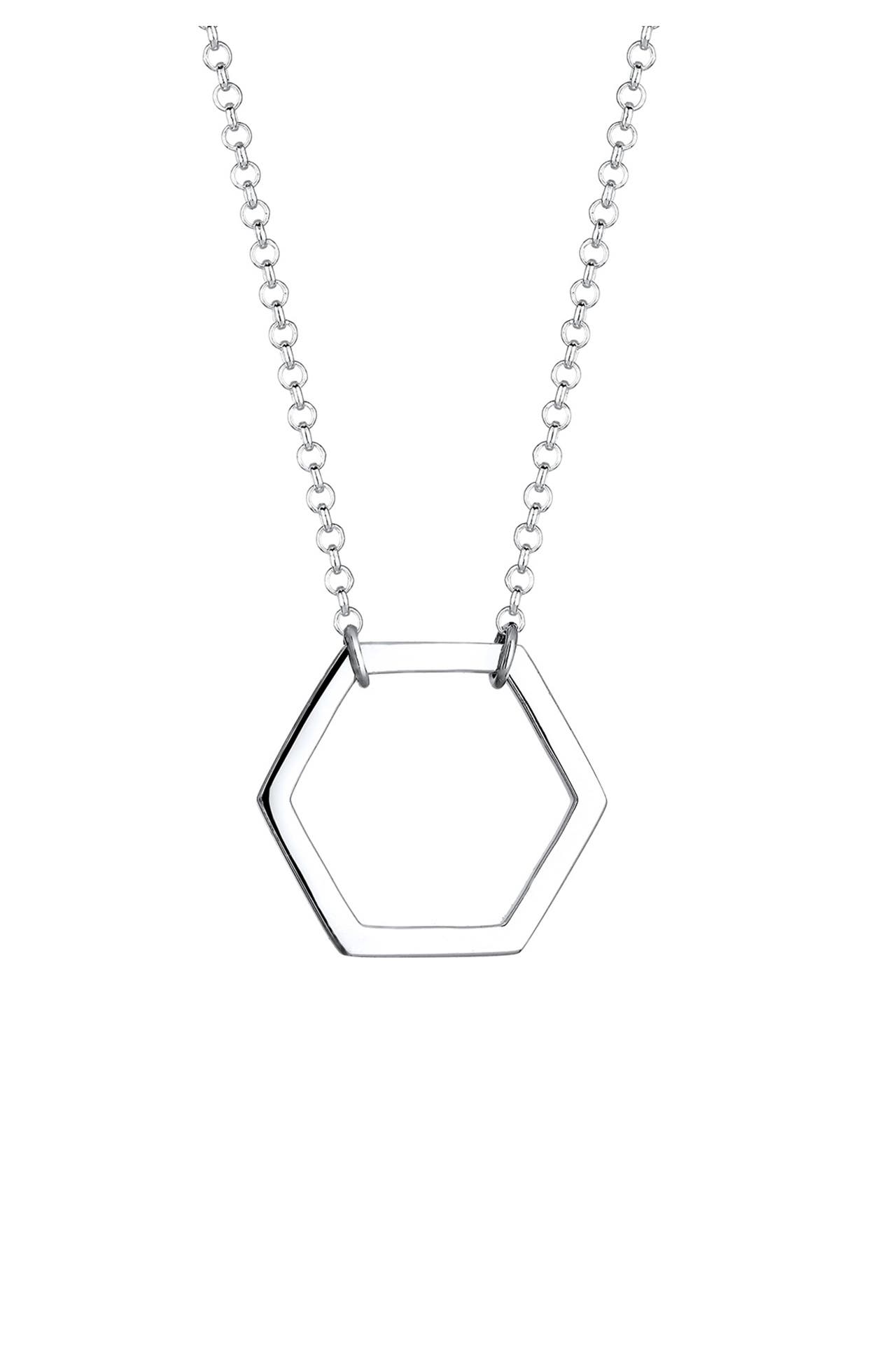 ELLI Kette Geo Hexagon 925 Sterling Silber Silber, Bild 1