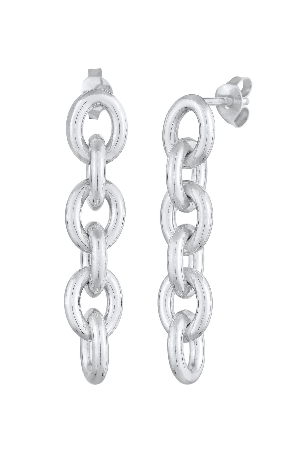 ELLI Ohrringe Glieder Ketten Ohrhänger 925 Silber Silber, Bild 1