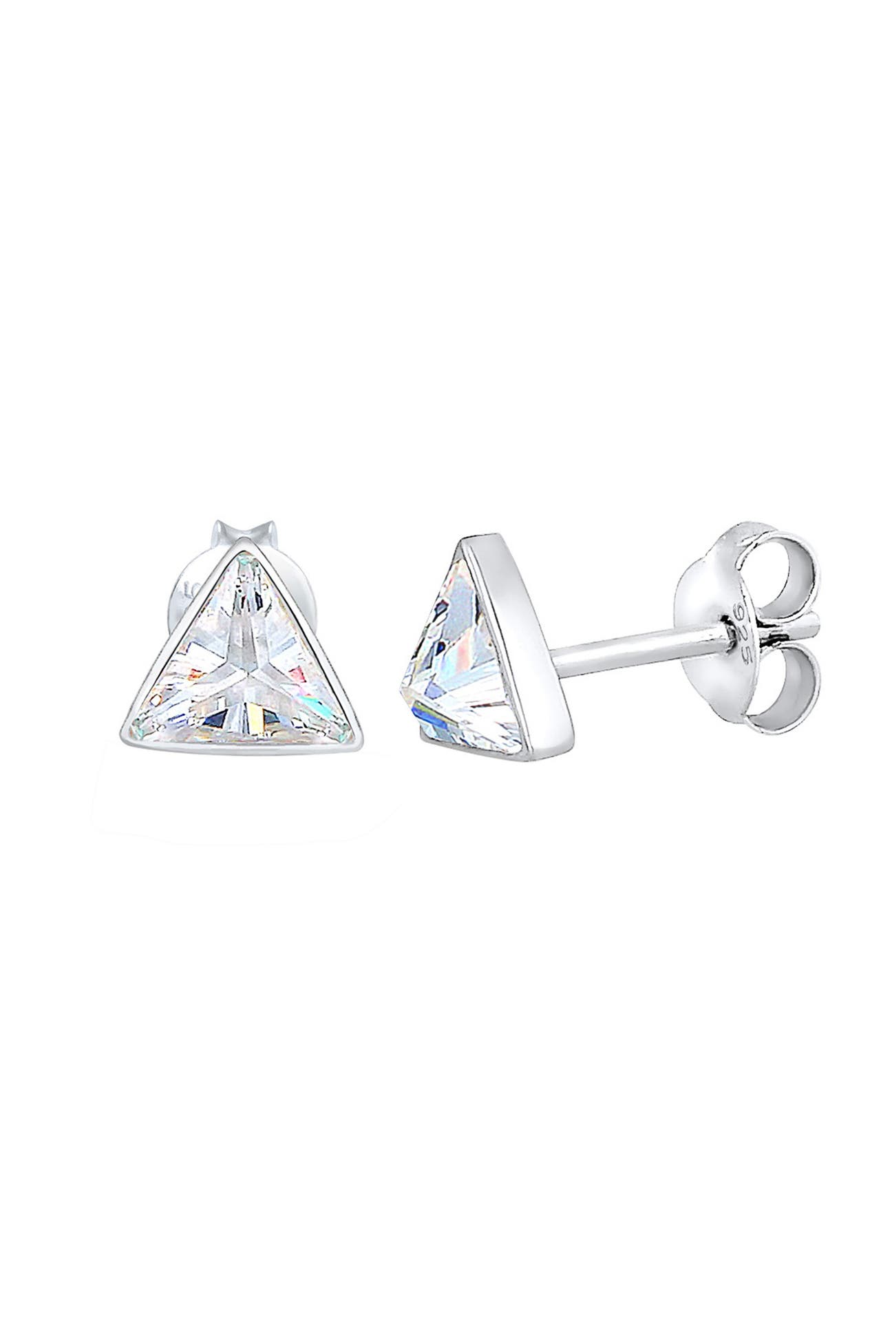 ELLI Ohrringe Stecker Dreieck Triangle Geo Zirkonia 925 Silber Silber, Bild 1