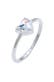 Ring Herz Verlobung 925 Silber, mit Kristallen von Swarovski® Silber