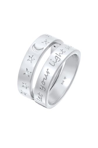 ELLI Ring Mond Stern - Let Your Light Shine 925 Silber Silber