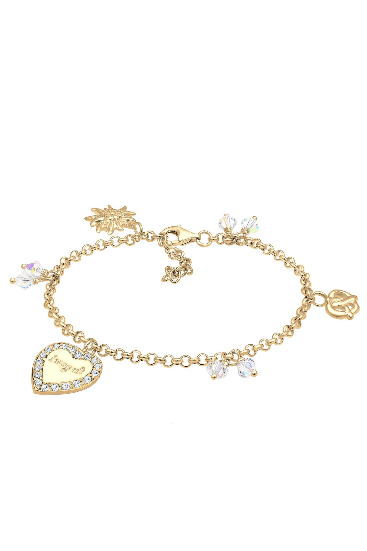 ELLI Bettelarmband Tracht Kristalle Gold, Bild 1