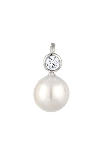NENALINA Anhänger Zirkonia Muschelkernperle Klassisch 925 Silber