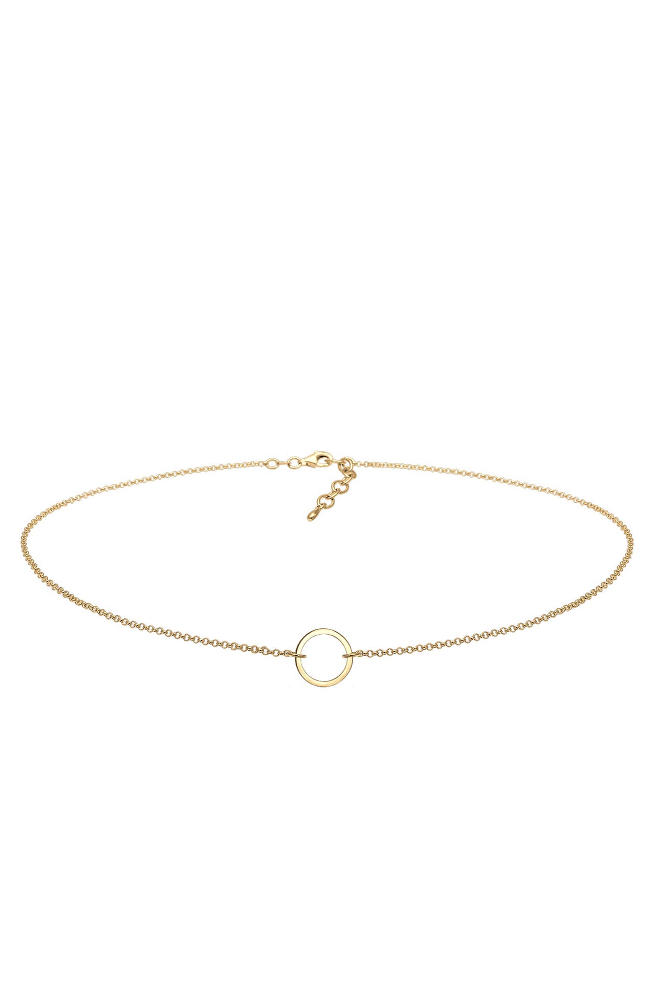 ELLI Kette Choker Anhänger Kreis Rund 925 Silber Gold, Bild 1